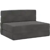 vidaXL Vouwbare Sofa Bed Donkergrijs 100 x 80 x 60 cm Stof