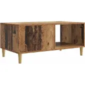 vidaXL Salontafel Oud hout 90 x 50 x 40 cm Bewerkt hout