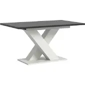 Ebuy24 Uitschuifbare Eettafel Motion Emob - Spaanplaat - 150-190x76x90 Cm - Wit Grijs
