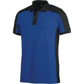 FHB Konrad Poloshirt tweekleurig Korenblauw-Zwart maat L heren