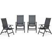 Garden Impressions Gala tuinstoelen set van 4 verstelbaar