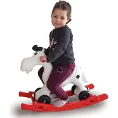 Jamara Schommelpaard Bob Gallop, wit/rood