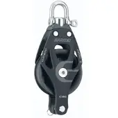 Harken 80 Mm Enkele Zwenkkatrol Met Touwring Zwart