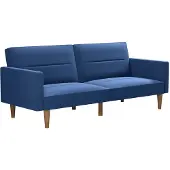 DOMUS Slaapbank-Channel-Tufted - 3-zits - Marine Linnen
