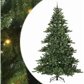 Syfax Kunstmatige Inklapbare Kerstboom Groen 240 cm PVC en staal
