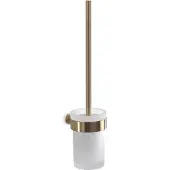 Gedy Pirenei Wandgemonteerde toiletborstel, matglas, mat goud
