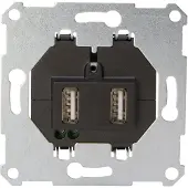 Kopp universele USB-laadstopcontact, 2100mA, 2x1050mA, laadstation voor 2 apparaten, inbouwmodel