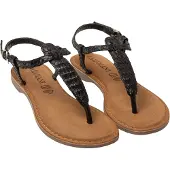 Lazamani Sandalen Dames Zwart Textiel | Maat 37