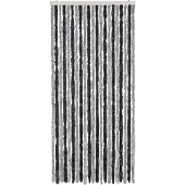 vidaXL Vliegengordijn 90x220 cm chenille grijs en zwart