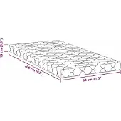 vidaXL Matras Wit 80 x 160 cm Jacquard stof