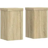vidaXL Plantenstandaards 2 st 10x10x18 cm bewerkt hout sonoma eiken