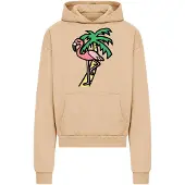 Mister tee Sweatshirt 'Flamingo' camel / groen / rosa / zwart
