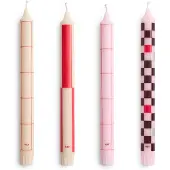 HAY Pattern Kaars - Set van 4 Reds and Bordeaux