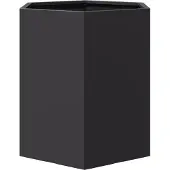 vidaXL Plantenbakken 2 st zeshoek 46x40x45 cm staal zwart