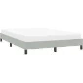 vidaXL Bedframe zonder matras 140x220 cm fluweel lichtgrijs