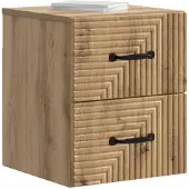 vidaXL Muurbevestigde Nachttafel 2 st Artisanaal eiken