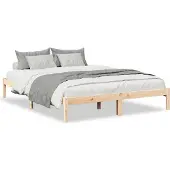 vidaXL Bedframe extra lang zonder matras massief grenenhout 160x210 cm