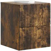 vidaXL Muurbevestigde Nachttafel Gerookt eiken 33 x 34,5 x 40 cm