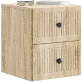 vidaXL Muurbevestigde Nachttafel Sonoma Eiken 33 x 34,5 x 40 cm