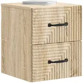 vidaXL Muurbevestigde Nachttafel Sonoma Eiken 34,5 x 33 x 40 cm
