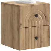 vidaXL Muurbevestigde Nachttafel 2 st Artisanaal eiken