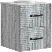 vidaXL Muurbevestigde Nachttafel Grijs sonoma 34,5 x 33 x 40 cm