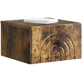 vidaXL Muurbevestigde Nachttafel Gerookt eiken 33 x 34,5 x 20 cm