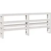 vidaXL Hoofdbord met schappen 90 cm massief grenenhout