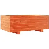 vidaXL Plantenbak 70x40x26,5 cm massief grenenhout wasbruin