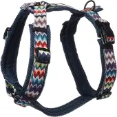 Flamingo Hond Harnas Y-vorm Nusa Penida Blauw L 46-80cm 60-86cm 25mm
