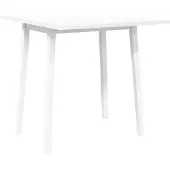 vidaXL Eettafel massief hout wit rubber