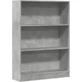 vidaXL Boekenkast 80x24x109 cm bewerkt hout betongrijs