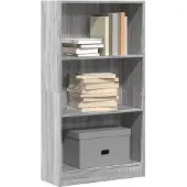 vidaXL Boekenkast 60x24x109 cm bewerkt hout grijs sonoma eikenkleurig