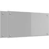 vidaXL Keukenachterwand 2 pcs Lichtgrijs 80 x 40 cm gehard glas