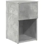 vidaXL Bedkast Betongrijs 29 x 31,5 x 49 cm Bewerkt hout