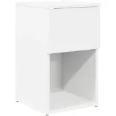 vidaXL Bedkast Wit 29 x 31,5 x 49 cm Bewerkt hout