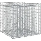 vidaXL Gabion verhoogd bed 2 st 100 x 100 x 100 cm zilver