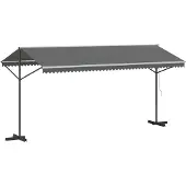 Syfax Vrijstaande luifel Grijs 5 x 3 m Polyester