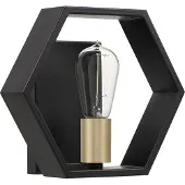 QUOIZEL LED Wandlamp Bismarck | 1X E27 Max 60W | Earth Black