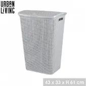 Urban Living WASMAND MET DEKSEL "PASHA" 43x33xH61CM NOMAD GREY