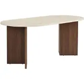 CALICOSY - Eettafel met afgeronde randen L180 cm - SABLE