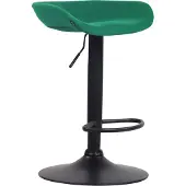 CLP Anaheim barkruk, vilten trompetvoet met voetsteun | Kleur: groen, frame: zwart