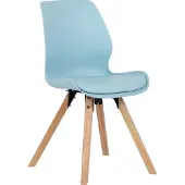 CLP Luna Eetkamerstoel - Modern - Rugleuning - 136 kg - Kunststof/groen