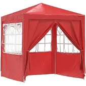 vidaXL Partytent 200 x 200 x 240 cm Rood PE en staal