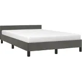 vidaXL Bedframe zonder matras 120x190 cm fluweel donkergrijs