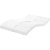 vidaXL Schuimmatras 7 zones hardheid 20 ILD 120x220 cm wit
