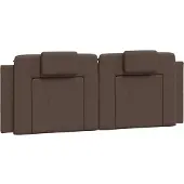 vidaXL Hoofdbordkussen "Viana" 140 cm kunstleer bruin
