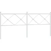 vidaXL Vervangend hoofdbord 200 cm metaal wit