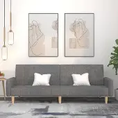 Prolenta Maison Exclusive - Slaapbank, 2-zits, lichtgrijs, stoffen bekleding