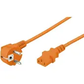 Goobay C13 (recht) - CEE 7/7 (haaks) stroomkabel - 3x 0,75mm / oranje - 1,8 meter